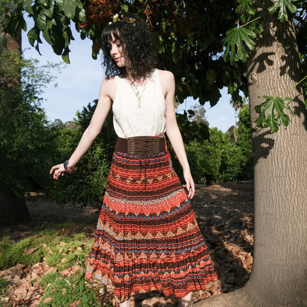 Boho skirt with belt